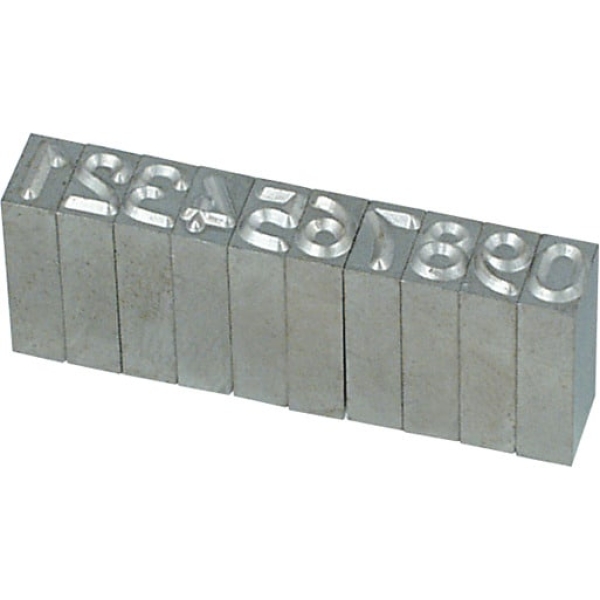 Caratteri intercambiabili in acciaio Set di numeri 0 - 9