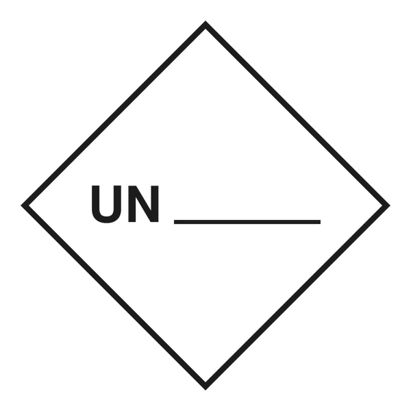 Contrassegno di merce pericolosa ONU da scrivere manualmente