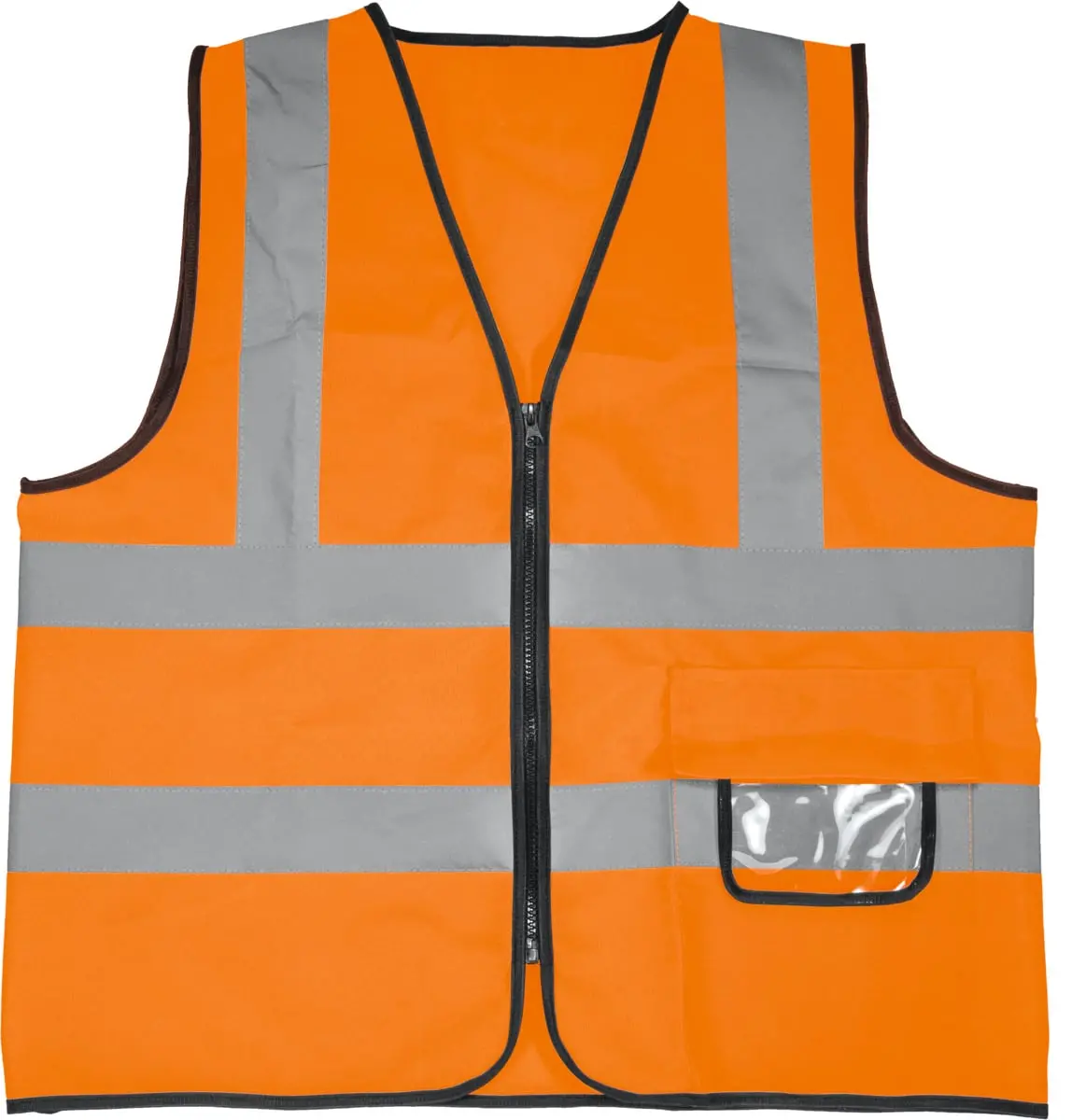 Gilet catarifrangente con bande riflettenti alta visibilità arancione,  certificato, taglia XL - OFBA srl