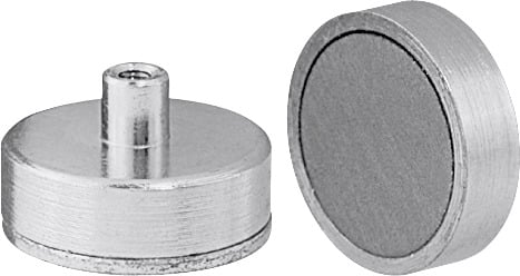 HOFFMANN - Magnete permanente cilindrico piatto con foro Neodimio -  Metalworker