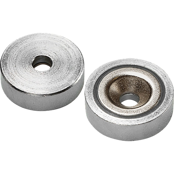 Magnete permanente cilindrico piatto con foro
