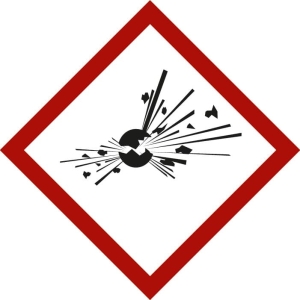 Simbolo delle sostanze pericolose Bomba che esplode