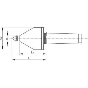 Contropunta rotante di precisione con cuspide prolungata