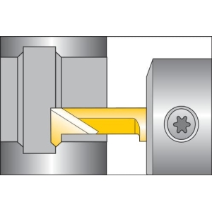 Inserto di tornitura e smussatura a 45° interno sinistro