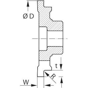 Inserto per fresa per scanalature anelli di sicurezza