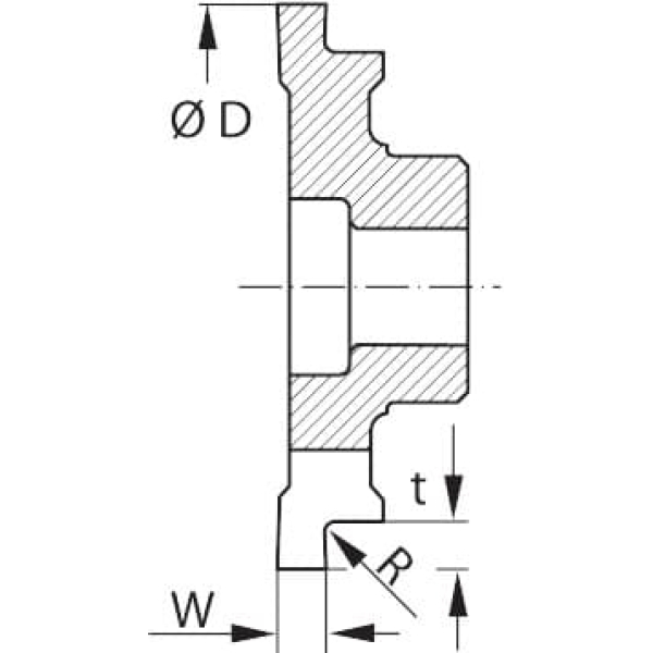 Inserto per fresa per scanalature anelli di sicurezza