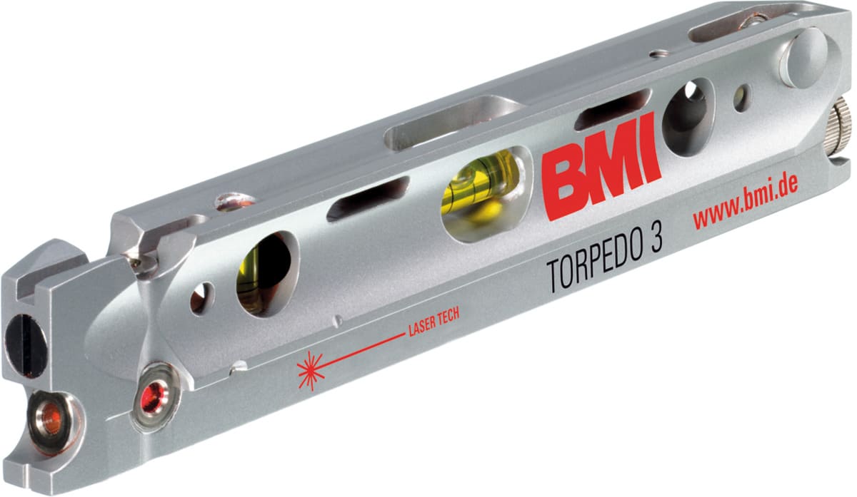 BMI - Livella a bolla laser, Lunghezza: 240 mm - Metalworker