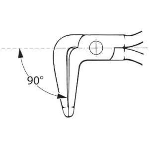 Pinza aggraffatrice piegata a 90°