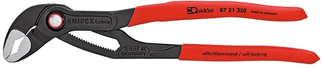 Knipex Cobra QuickSet pinza regolabile bonderizzata grigia per