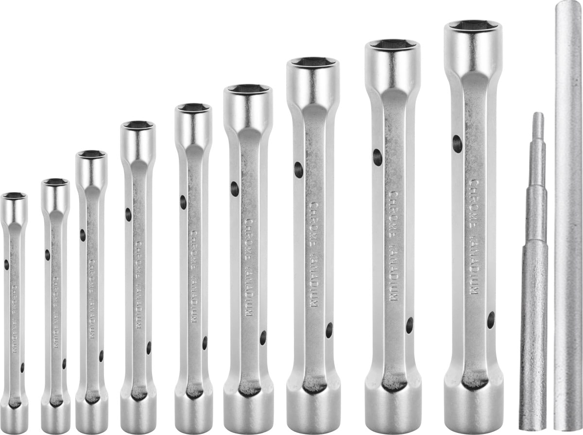HOLEX - Set di chiavi a tubo doppie esagonali, Numero pezzi: 11 -  Metalworker