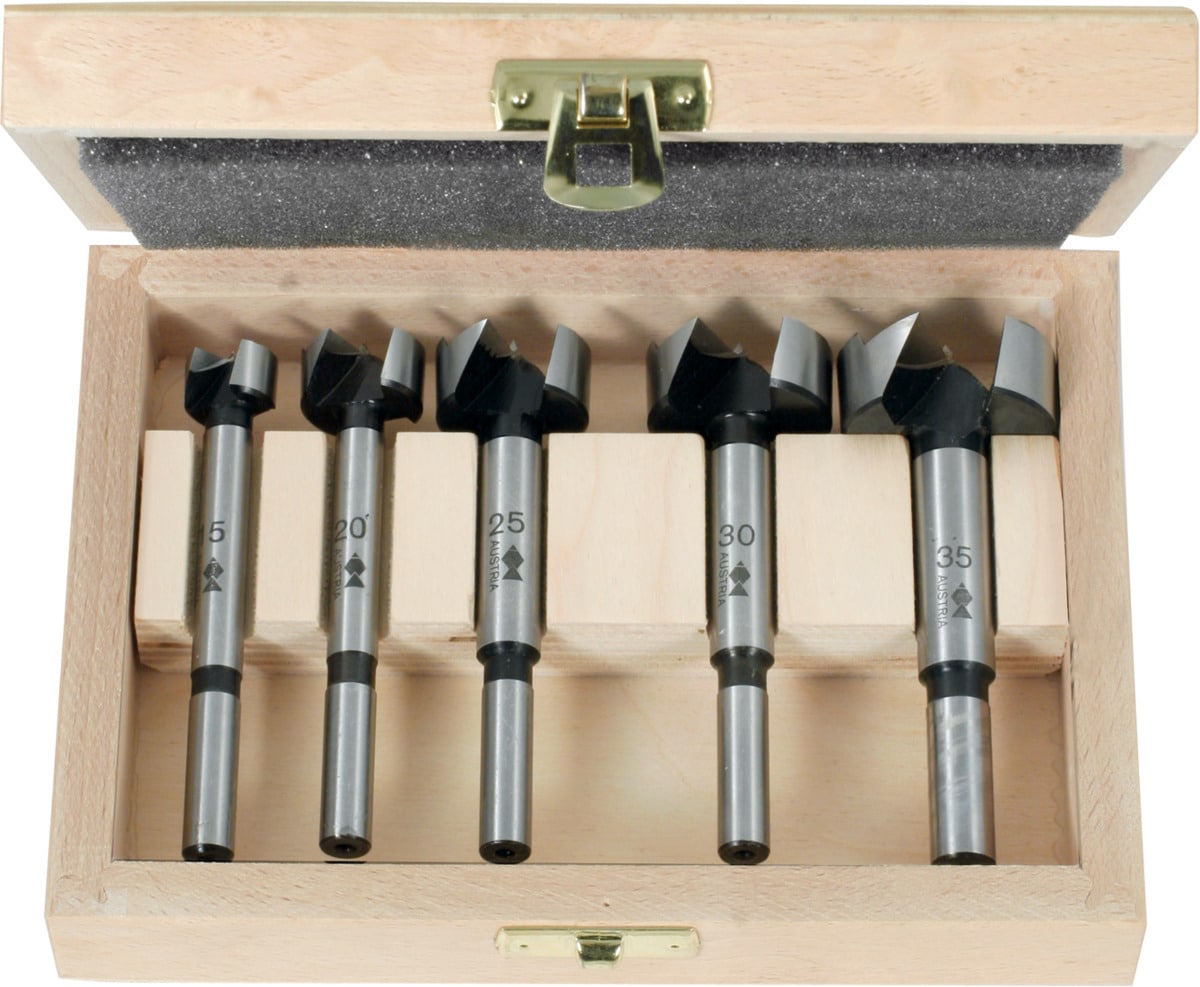 MHG - Set di 5 scalpelli corti con impugnatura in legno in cassa di legno,  Numero scalpelli: 5 - Metalworker