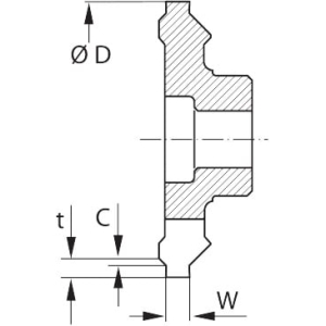 Inserto per fresa per scanalature anelli di sicurezza