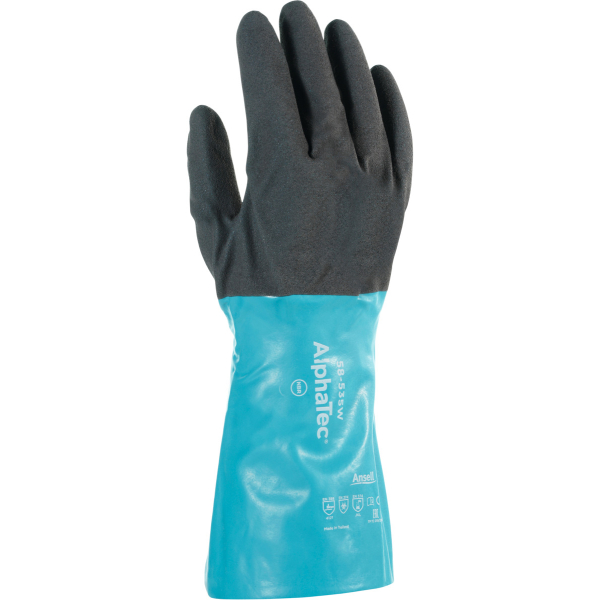 Paio di guanti di protezione dai prodotti chimici AlphaTec 58-535W