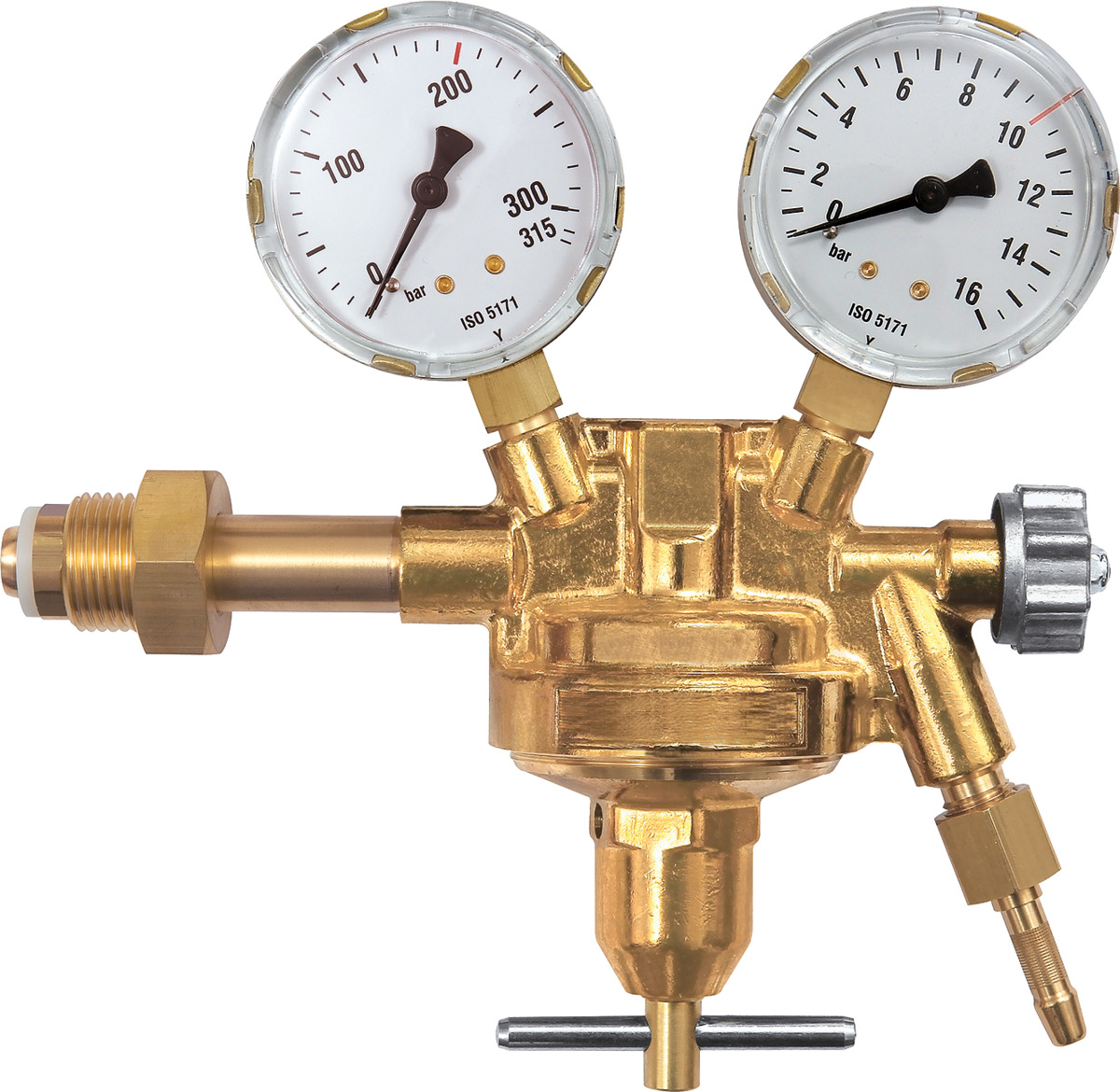 RIEGLER - Regolatore di pressione per bombole monostadio per aria  compressa, Pressione di lavoro: 0-10bar - Metalworker