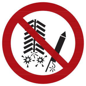 Segnali di divieto Vietato l'uso di fuochi d’artificio