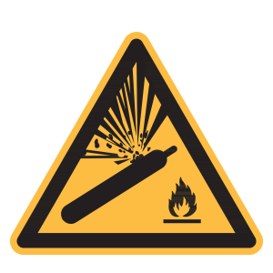 Simbolo di avvertimento Pericolo bombola pressurizzata