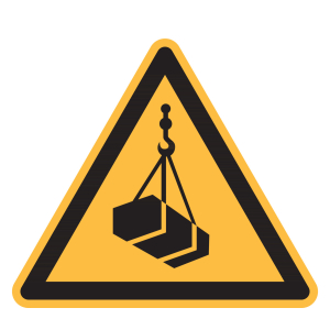 Simbolo di avvertimento Pericolo carichi sospesi