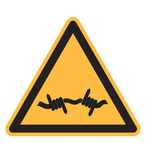 Simbolo di avvertimento Pericolo filo spinato