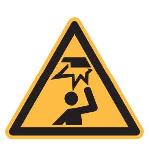 Simbolo di avvertimento Pericolo ostacolo in alto