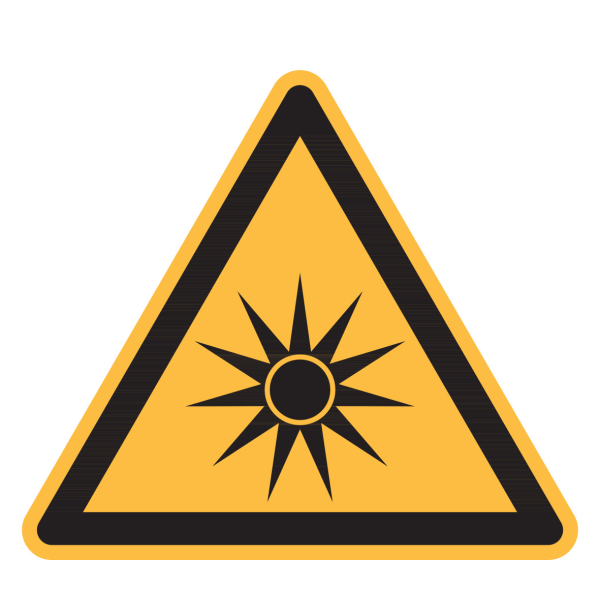 Simbolo di avvertimento Pericolo radiazioni ottiche