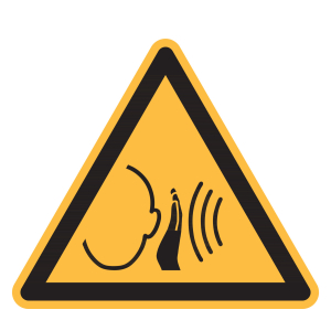 Simbolo di avvertimento Pericolo rumore improvviso / esplosione
