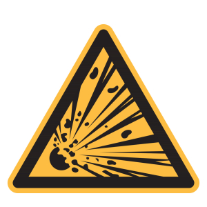 Simbolo di avvertimento Pericolo sostanze esplosive