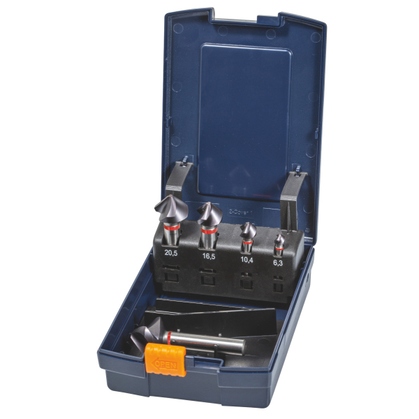 Set di svasatori conici GARANT Master Steel HT con 3 superfici di serraggio n. art. 150352 con cassetta 90°